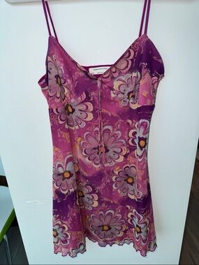 Urban Outfitters Pink & Purple Floral Slip Dress